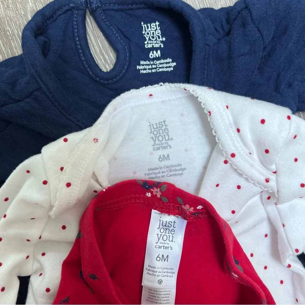CARTERS 3PC LONG SLEEVE BODYSUIT LONG SLEEVE TOP AND LEGGINGS SET 6MO